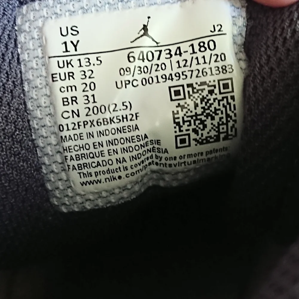 Nike Air Jordan 1 Mid TD 'White Arctic Orange' Sneakers size 13/1